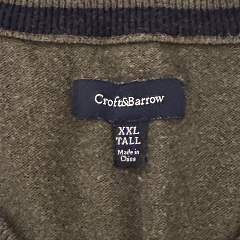 Croft & Barrow Olive V-Neck Sweater Vest